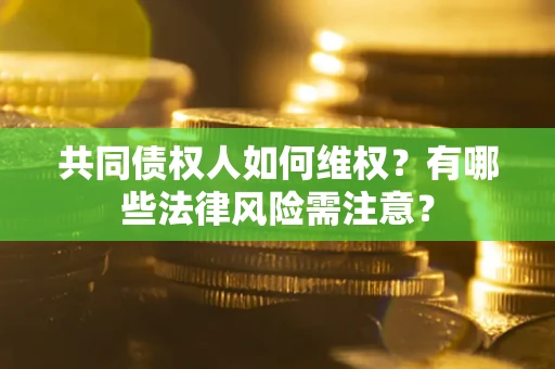 武汉共同债权人如何维权？有哪些法律风险需注意？