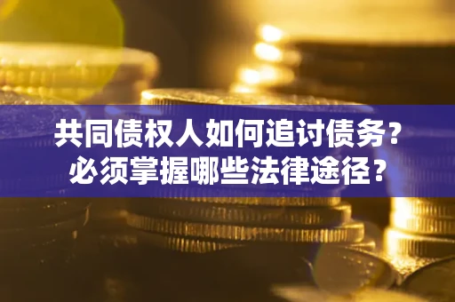 武汉共同债权人如何追讨债务？必须掌握哪些法律途径？