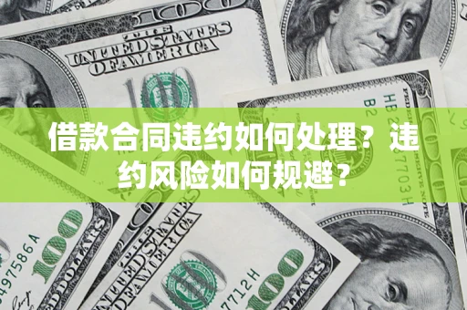武汉借款合同违约如何处理？违约风险如何规避？