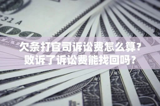 武汉欠条打官司诉讼费怎么算？败诉了诉讼费能找回吗？